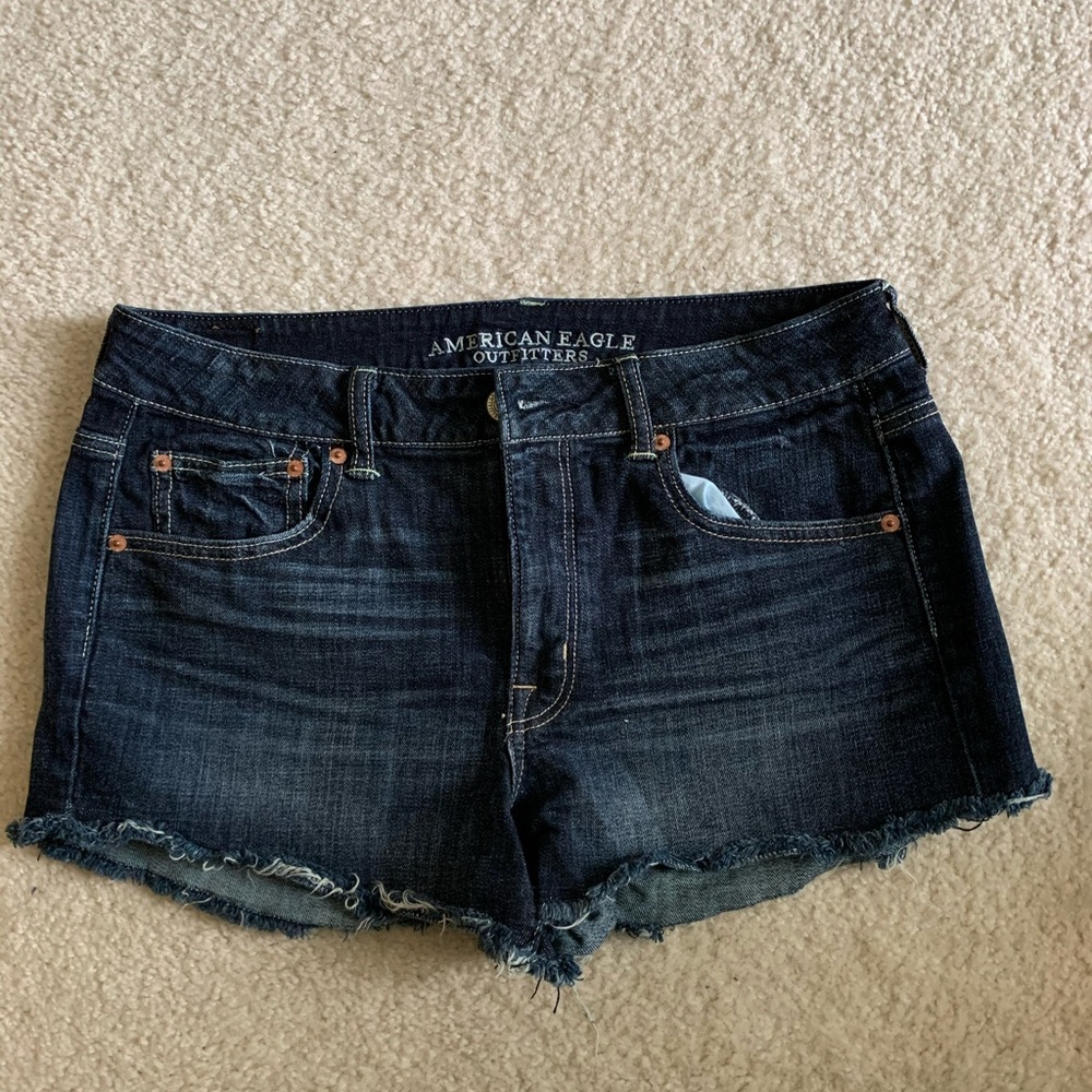 AE blue jean shorts